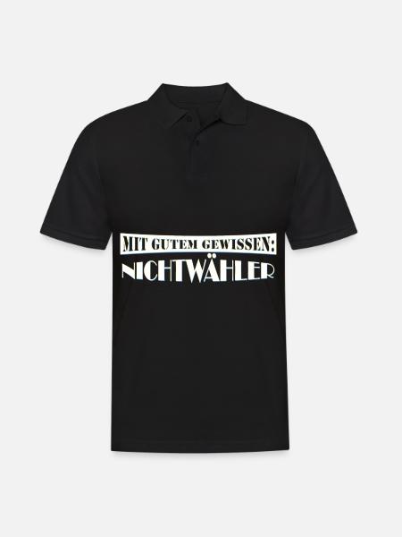 mit gutem Gewissen Nichtwähler - Männer Poloshirt - Schwarz