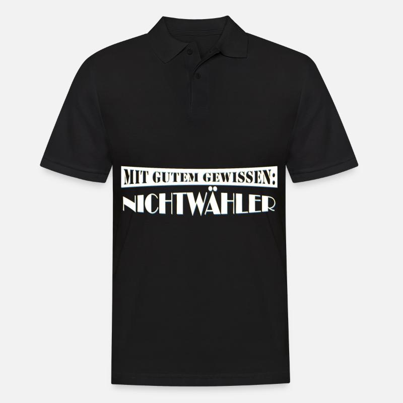 mit gutem Gewissen Nichtwähler - Männer Poloshirt - Schwarz