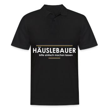 Häuslebauer - Männer Poloshirt - Schwarz - Vorne - Kai (181cm)