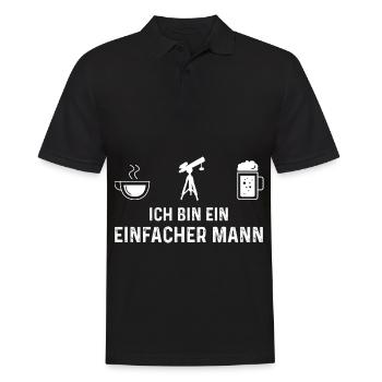 Ich Bin Ein Einfacher Mann - Bierastronomie - - Männer Poloshirt - Schwarz - Vorne - Kai (181cm)