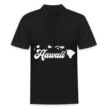 Hawaii Inseln - Männer Poloshirt - Schwarz - Vorne - Kai (181cm)