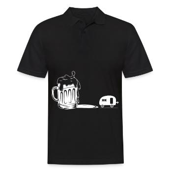 Bière - Camping Caravane - - Polo Homme - noir - Devant - Kai (181cm)