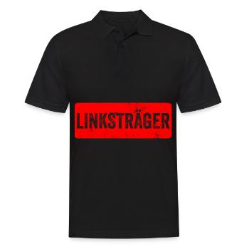 Linksträger - Männer Poloshirt - Schwarz - Vorne - Kai (181cm)