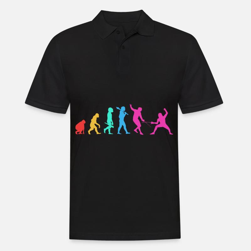 Fechten - Männer Poloshirt - Schwarz