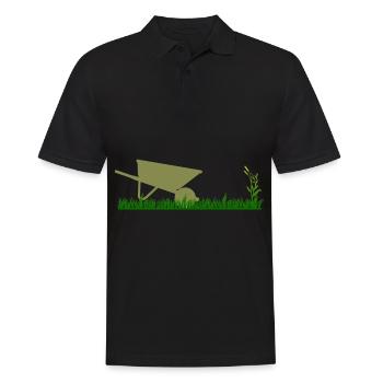 garden wheelbarrow - Garden wheelbarrow - Men's Polo Shirt - black - Front - Kai (181cm)