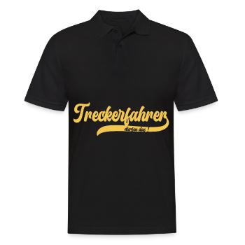 Treckerfahrer Dürfen Das! Trecker Trekker Landwirt - Männer Poloshirt - Schwarz - Vorne - Kai (181cm)