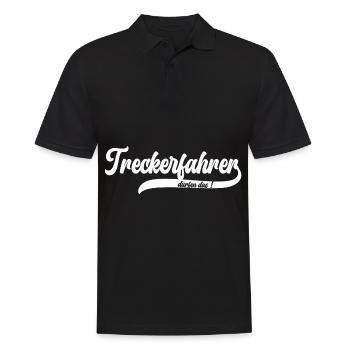 Treckerfahrer Dürfen Das! Trecker Trekker Landwirt - Männer Poloshirt - Schwarz - Vorne - Kai (181cm)