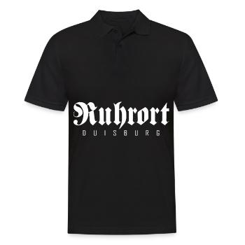 Ruhrort Duisburg Stadt Industrie Kohle Ruhrpott - Männer Poloshirt - Schwarz - Vorne - Kai (181cm)