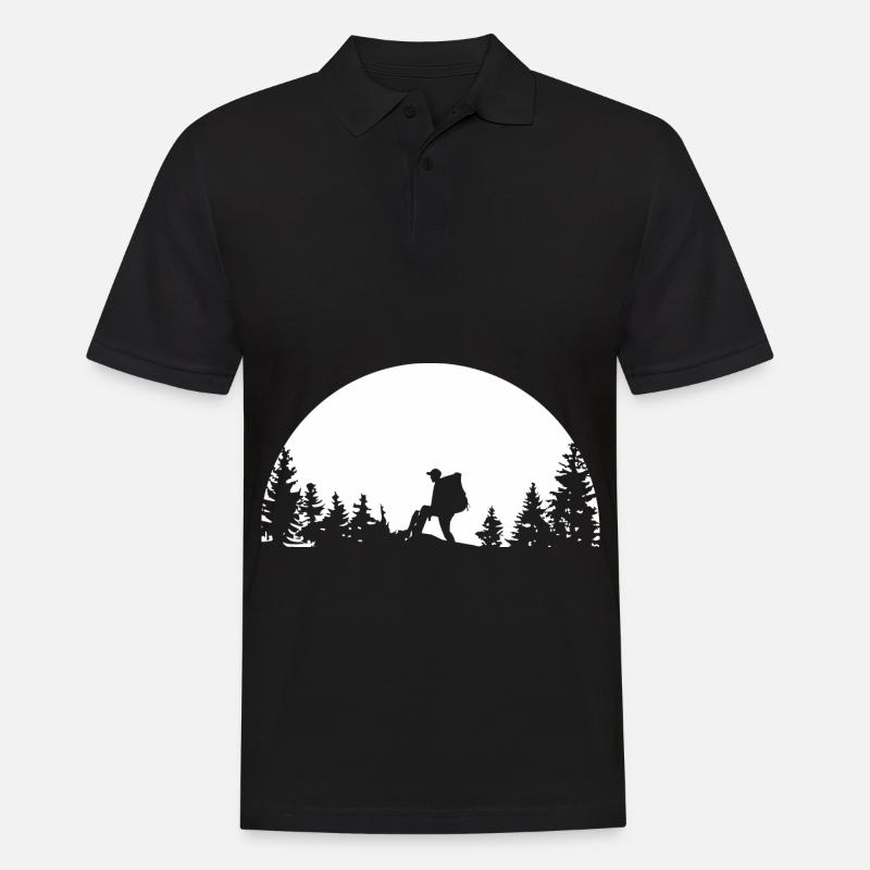 Wanderer - (6) - Männer Poloshirt - Schwarz