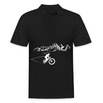Mountain - Mountain Bike - (12) - Men's Polo Shirt - black - Front - Kai (181cm)