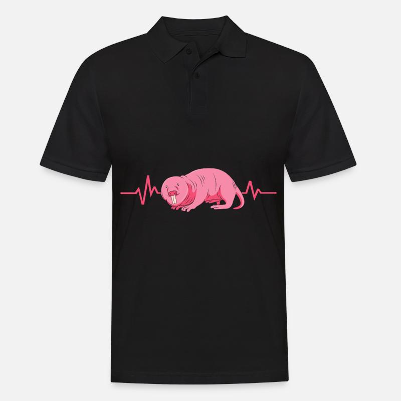 Nacktmull - Männer Poloshirt - Schwarz