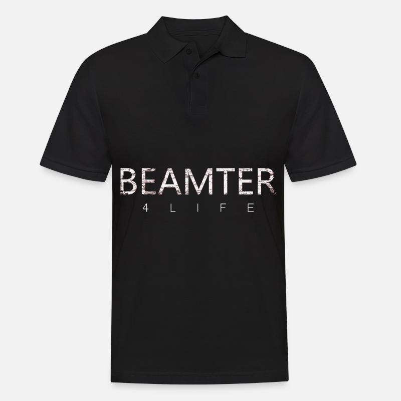Beamter auf Lebenszeit - Männer Poloshirt - Schwarz