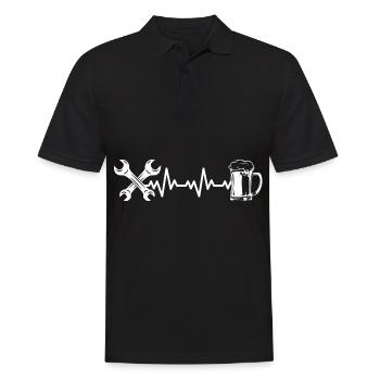 Retro Vintage Agricultural Machinery Mechanic Locksmith - Men's Polo Shirt - black - Front - Kai (181cm)