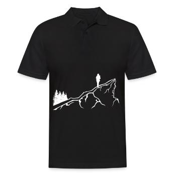 Mountain - Hiking - (22) - Men's Polo Shirt - black - Front - Kai (181cm)