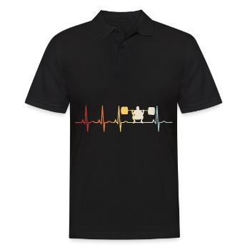 Bodybuilding Bodybuilder GYM Herzschlag Fitness - Männer Poloshirt - Schwarz - Vorne - Kai (181cm)