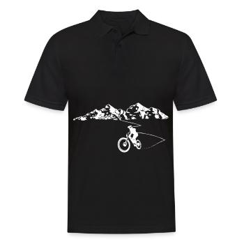 Mountain - Mountain Bike - (15) - Men's Polo Shirt - black - Front - Kai (181cm)