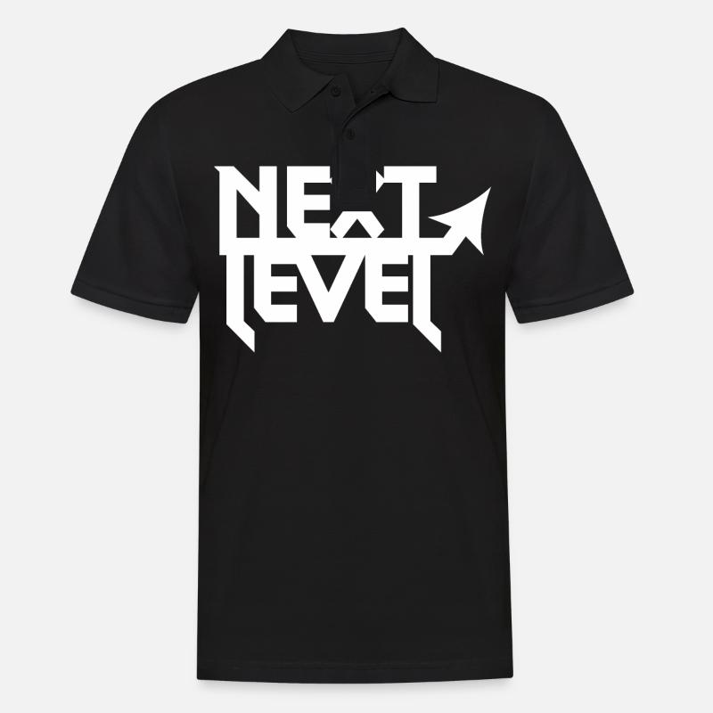 next level w - Männer Poloshirt - Schwarz