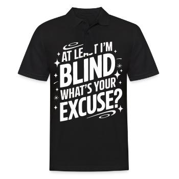 Blinde Blindheit Sehbehinderte Menschen - Männer Poloshirt - Schwarz - Vorne - Kai (181cm)