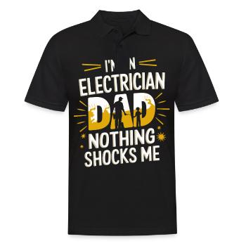 Electrician Electronics Technician Craftsman Profession Saying - Men's Polo Shirt - black - Front - Kai (181cm)