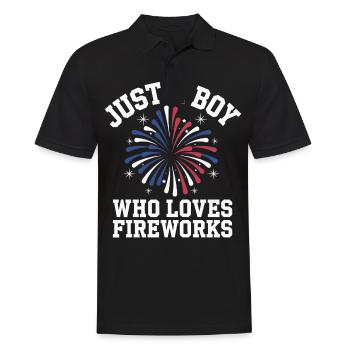 Pyrotechniker Feuerwerk Pyrotechnik - Männer Poloshirt - Schwarz - Vorne - Kai (181cm)