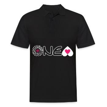 Design "ONE LOVE" pour Vêtements Accessoires - Polo Homme - noir - Devant - Kai (181cm)