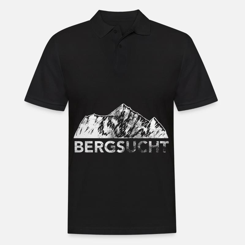 Bergsucht - (7) - Männer Poloshirt - Schwarz