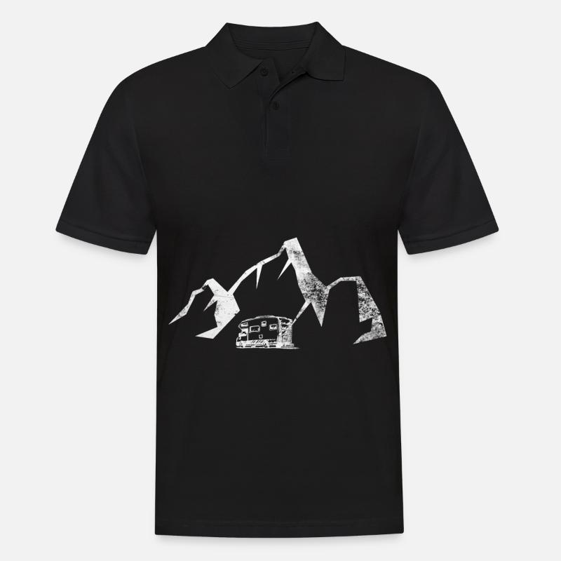 Berg - Camping Van - (7) - Männer Poloshirt - Schwarz