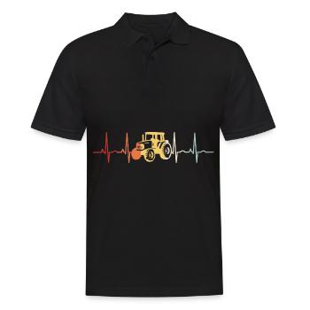 Farmer Tractor Tractor EKG Tractors Farm - Men's Polo Shirt - black - Front - Kai (181cm)