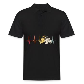 Bauer Traktor Trecker Traktoren EKG Bauernhof - Männer Poloshirt - Schwarz - Vorne - Kai (181cm)