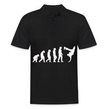 Breakdance Evolution Geschenk B-Boy 80's Hip Hop - Männer Poloshirt - Schwarz - Vorne - Kai (181cm)