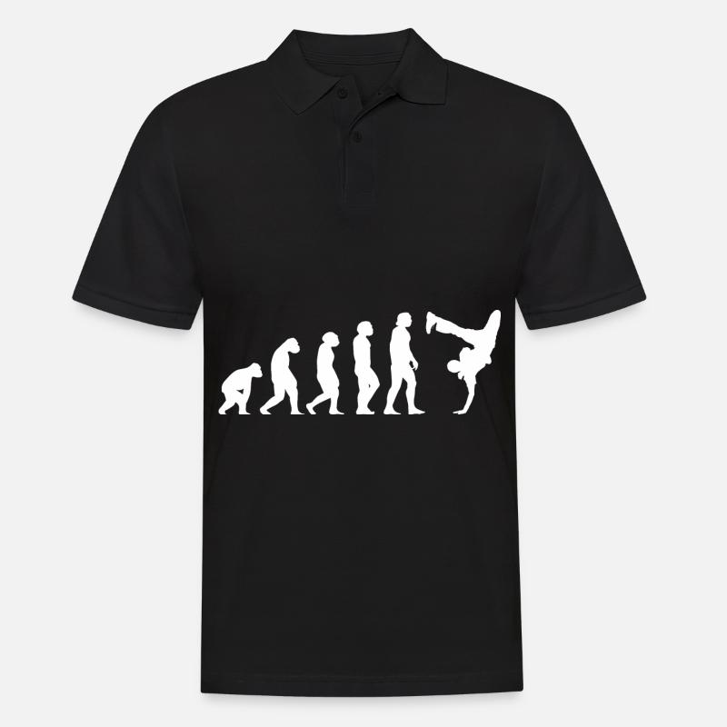 Breakdance Evolution Gift B-Boy 80's Hip Hop - Men's Polo Shirt - black