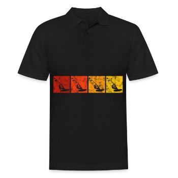 Windsurfer Windsurfing Retro Windsurfen Surfen - Männer Poloshirt - Schwarz - Vorne - Kai (181cm)