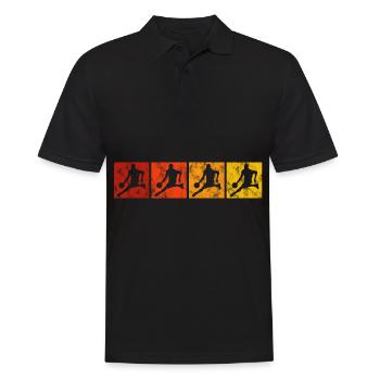Basket basket-ball rétro - Polo Homme - noir - Devant - Kai (181cm)