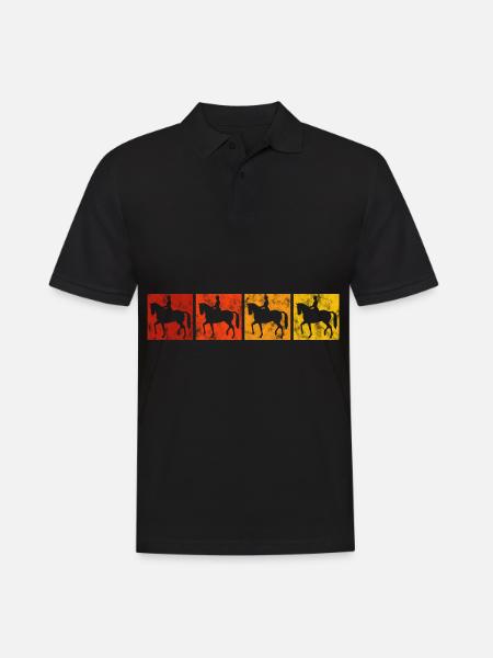 Dressage Cavalier de dressage Cheval d’équitation - Polo Homme - noir