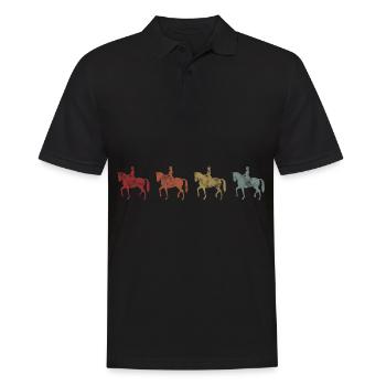 Dressage Cavalier de dressage Cheval d’équitation - Polo Homme - noir - Devant - Kai (181cm)