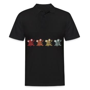 Frog Frogs Gift for Kids Funny Funny - Men's Polo Shirt - black - Front - Kai (181cm)