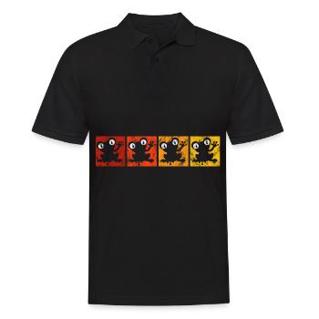 Frosch Frösche Geschenk für Kinder Lustig Witzig - Männer Poloshirt - Schwarz - Vorne - Kai (181cm)