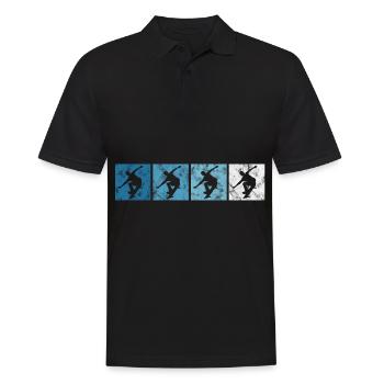 Skateboarder Skateboard Skater Skate Skateing - Polo Homme - noir - Devant - Kai (181cm)