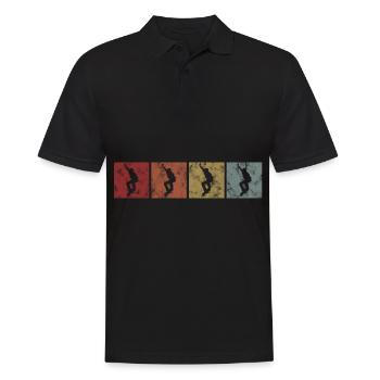 Skateboarder Skateboard Skater Skate Skateing - Polo Homme - noir - Devant - Kai (181cm)