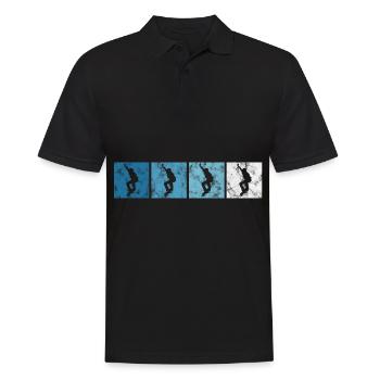 Skateboarder Skateboard Skater Skate Skateing - Polo Homme - noir - Devant - Kai (181cm)