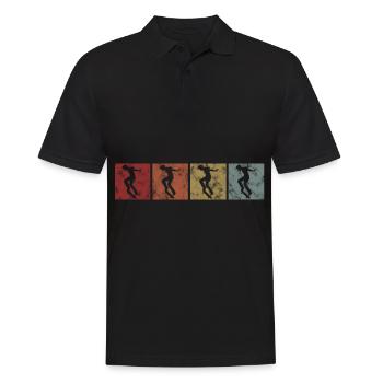 Skateboarder Skateboard Skater Skate Skateing - Men's Polo Shirt - black - Front - Kai (181cm)