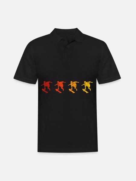 Skateboarder Skateboard Skater Skate Skateing - Men's Polo Shirt - black