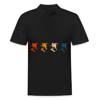 Skateboarder Skateboard Skater Skate Skateing - Men's Polo Shirt - black - Front - Kai (181cm)