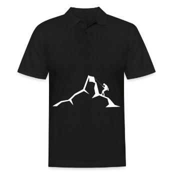 Mountain - Climbing - (7) - Men's Polo Shirt - black - Front - Kai (181cm)