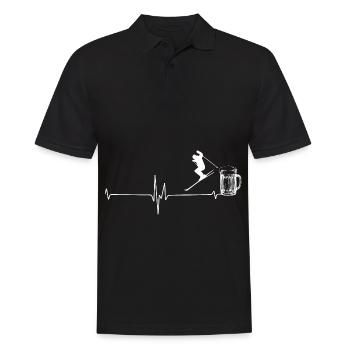 Heartbeat - Bière - Ski - (3) - Polo Homme - noir - Devant - Kai (181cm)