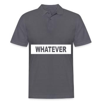 WHATEVER - minimalism - Men's Polo Shirt - charcoal grey - Front - Nico (186cm)