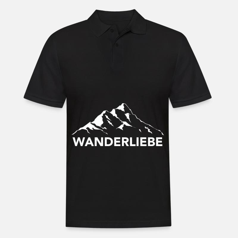 Wanderliebe - (3) - Männer Poloshirt - Schwarz