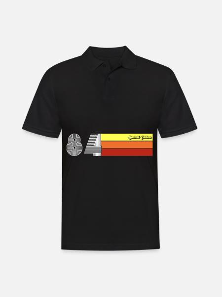 1984 Anniversaire né en 1984 Retro Vintage - Polo Homme - noir