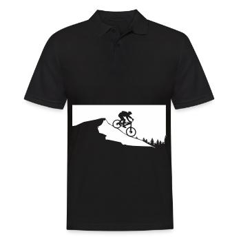 Mountain - Mountain Bike - (22) - Men's Polo Shirt - black - Front - Kai (181cm)