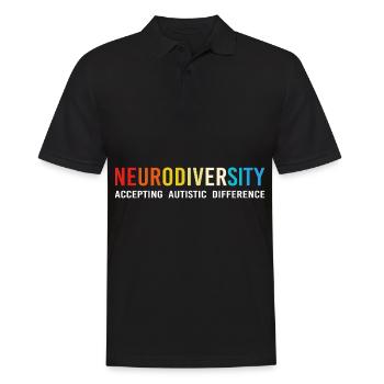 Neurodiversity Autismus Gehirn ADHS Asperger - Männer Poloshirt - Schwarz - Vorne - Kai (181cm)